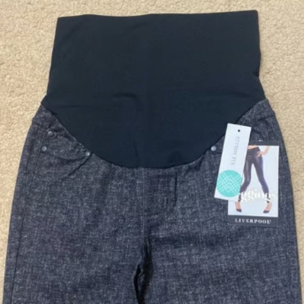 LIVERPOOL Hanna Maternity Skinny Pants Gray/Black Women's Size 0/25